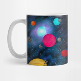 Space Travels Galaxy and Planets Mug